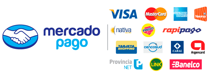 Medios de pago - MercadoPago, Visa, MasterCard, y mas